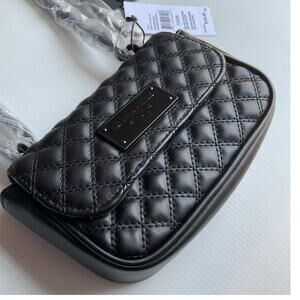 Kendall + Kylie Crossbody Black Mini Purse Quilted  Chain Strap NWT